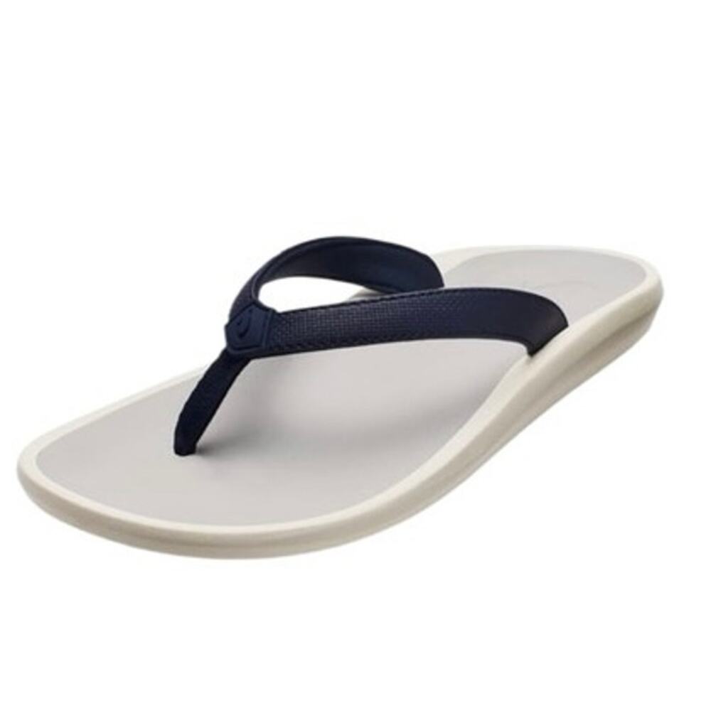 Olukai Pi’oe Comfort Waterproof Summer Beach Vacation Flip Flops NWOB Navy 9M
